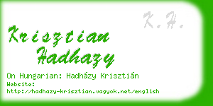 krisztian hadhazy business card
