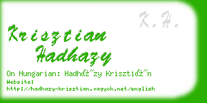 krisztian hadhazy business card